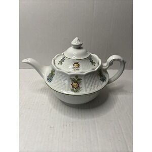 Vintage Royal Cauldon Teapot Bristol England Ironstone June Garden Flowers